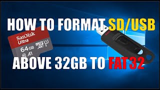 How To Format USBSD Card Above 32GB to FAT32 in Windows [upl. by Nahgeem167]