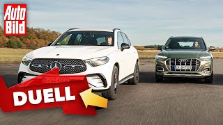 Audi Q5 vs Mercedes GLC 2022  Moderne SUVKlassiker im Vergleich  Duell mit Dennis Petermann [upl. by Noruq]