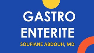 GASTROENTERITE ET ORDONNANCE TYPE [upl. by Terrene]