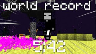 Minecraft speedrun WORLD RECORD 542 [upl. by Cami]