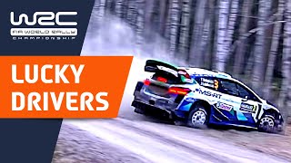 Big Saves and Close Calls The Luckiest Drivers of the World Rally Championship [upl. by Ecnarolf906]