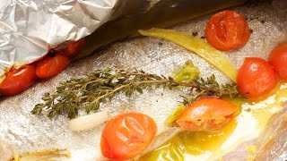 Forelle in Alufolie dieses Rezept zeigt Dir Fisch im Backofen im Ganzen gelingsicher zubereiten [upl. by Timmi]