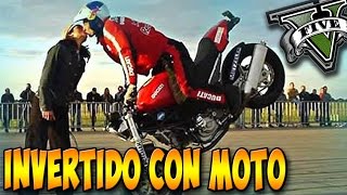 GTA V Online  Como Hacer un Invertido Infinito Stoppie con la Moto  Curioso Glitch GTA 5 [upl. by Derek]