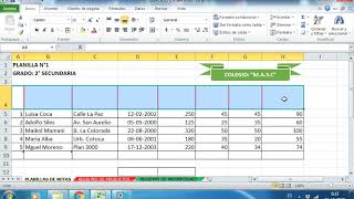 PLANILLAS DE NOTAS EN EXCEL [upl. by Areem639]