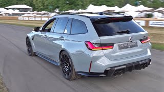 BMW M3 Touring Competition G81  Drifts Accelerations amp SOUNDS  2022 Goodwood Festival of Speed [upl. by Aikin]