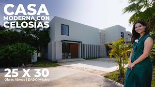 CASA MODERNA con CELOSÍAS en FACHADA  Obras Ajenas  DADO México dadomexico [upl. by Assirhc219]