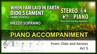 Didos Lament Karaoke  Purcell  Mezzo soprano [upl. by Tihor]