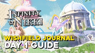 Infinity Nikki Wishfield Journal Day 1 Guide Whimstar Collection [upl. by O'Reilly]