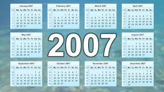 Calendar 2007 [upl. by Htirehc]