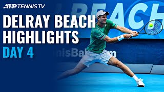 Hurkacz Tiafoe Progress Quiroz Makes Ecuadorian History  Delray Beach Open 2021 Highlights Day 4 [upl. by Nace]