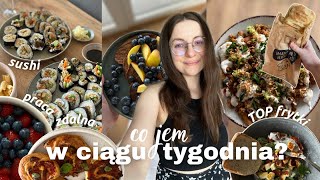 🌱 TYDZIEŃ JEDZENIA  praca zdalna burgery sushi wege łosoś  WEGE FOODBOOK [upl. by Harima]