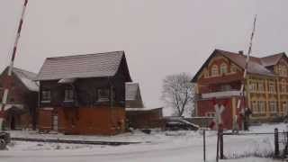 BÜ Hadmersleben Dampfzug im Schneesturm bei Klein Oschersleben [upl. by Lepine]