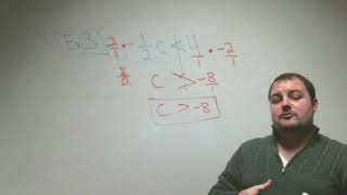 9th Grade Algebra 1 Chapter 5 lesson 2 Solving Inequalities by Multiplication or Division [upl. by Carmella]