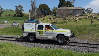 Rail Technology International Rail Flaw analysis truck sonar vehicle Bengeo Road [upl. by Laurens]