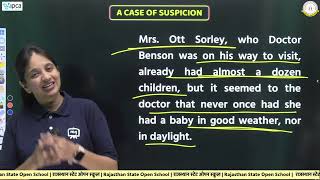 RSOS Class 12 English 302 Chapter 8 A Case Of Suspicion  RSOS 12th Class English  Part 01 [upl. by Anaoy]