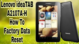 LENOVO TAB A2107AH How To Factory Data Reset All In One47 [upl. by Neelyk]