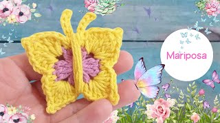 Mariposas tejidas en Crochet  Paso a Paso [upl. by Eerihs907]