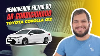 Localização e como trocar o filtro do ar condicionado novo Toyota Corolla última geração g12 [upl. by Kaleena]