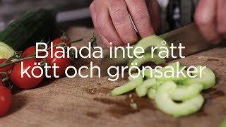 Varför ska man inte blanda rått kött och grönsaker [upl. by Healion]