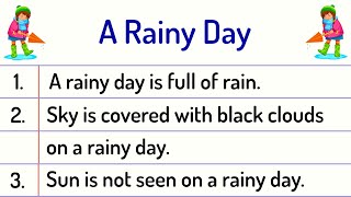 A Rainy Day Essay 10 Lines  A Rainy Day Essay in English [upl. by Irual]