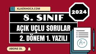 8 Sınıf Türkçe 2 Dönem 1 Yazılı  MEB Ortak Sınav Örnek Sorular  2025  cemalhocaile [upl. by Suiramad]