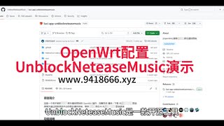 OpenWrt配置UnblockNeteaseMusic演示 [upl. by Adnauqal]