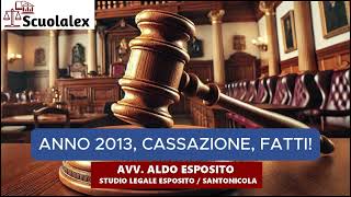 ANNO 2013 CASSAZIONE FATTI [upl. by Nonnelg]