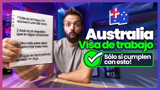 🔷Australia REQUISITOS visa WORKING HOLIDAY Visa de trabajo 2024 [upl. by Dougal]