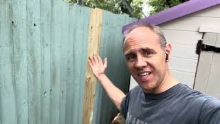 How to fix a feather board fence in the uk [upl. by Giusto]