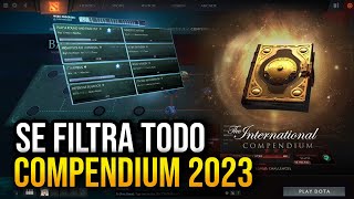 TODAS LAS FILTRACIONES DEL COMPENDIUM 2023  DOTA 2 BATTLE PASS [upl. by Ilario811]