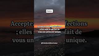 Acceptez vos imperfections motivation shorts discipline determination citation quotes sagesse [upl. by Loats]