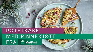 Potetkake med rester av pinnekjøtt  kjapt og greit  MatPrat [upl. by Ydnim]