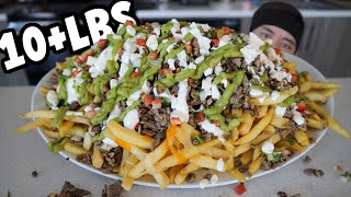 MASSIVE Carne Asada Fries Challenge 10lbs [upl. by Ahsikcin96]