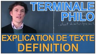 Lexplication de texte  définition  Philosophie  Terminale  Les Bons Profs [upl. by Emilee865]