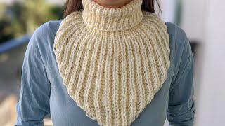 Knit Ribbed Dickey Neck Warmer [upl. by Akiemehs]