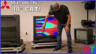 The Biggest CRTs still in use The Mitsubishi 40quot Tube TV [upl. by Hennahane]