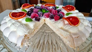 Preparation of Pavlova Cake Tender Queen of All Sweets 🥰 [upl. by Gen]