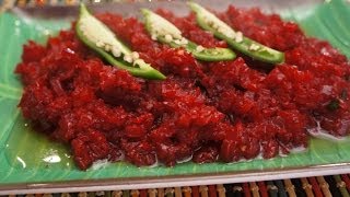 Ethiopian Food  Vegan Beets or Beetroot Recipe Amharic English  injera enjera Beyeyanetu [upl. by Taimi]