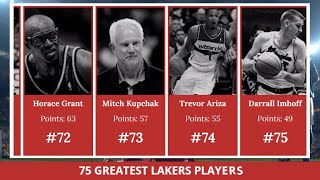 75 greatest Lakers players Magic Kobe and Kareem top the list [upl. by Adnauqal]