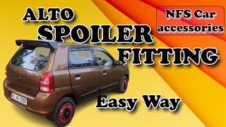 Alto Modification Spoiler Fitting Easy NFS Car Accessories v4vlog couples alto modification [upl. by Idihc]