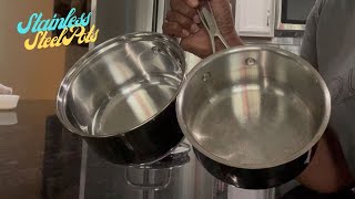 Stainless Steel Pots  Cuisinart and CookNHome [upl. by Ettenav]