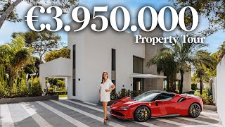 Inside a €3950000 New Modern House with a rooftop in Marbella Golden Mile La Carolina [upl. by Namaj]