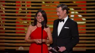 Bryan Cranston plants a passionate kiss on Julia LouisDreyfus at Emmy awards [upl. by Shear]