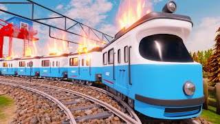 🔥 The Burning TRAIN  Lego Train Cartoon  Choo choo train kids videos [upl. by Ahsiya]