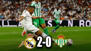 Primer Doblete de MBAPPÉ REAL MADRID vs BETIS 20  La Liga 2024 [upl. by Shuman]