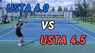 Aggressive Baselining  USTA 45 vs USTA 40  4K60fps [upl. by Gannie]