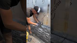 Expert Tips Installing Clinker Bricks with Adhesivequot germany construction usa work funny fyp [upl. by Ardeen]