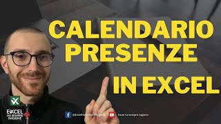 Calendario presenze in EXCEL facile facile [upl. by Mohammad]