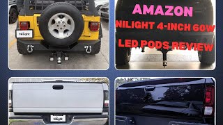 quotNilight 4Inch 60W LED Pods Review  Perfect Backup Lights for Your Truck SUV ATV amp Morequot [upl. by Niad491]