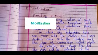 Micellization  MSC students  physical chemistry  imp notes [upl. by Zetra]